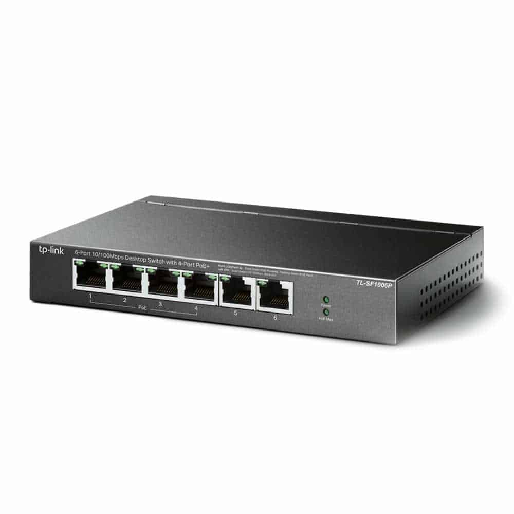 TPLINK 6-Port Desktop Switch with 4-Port PoE+